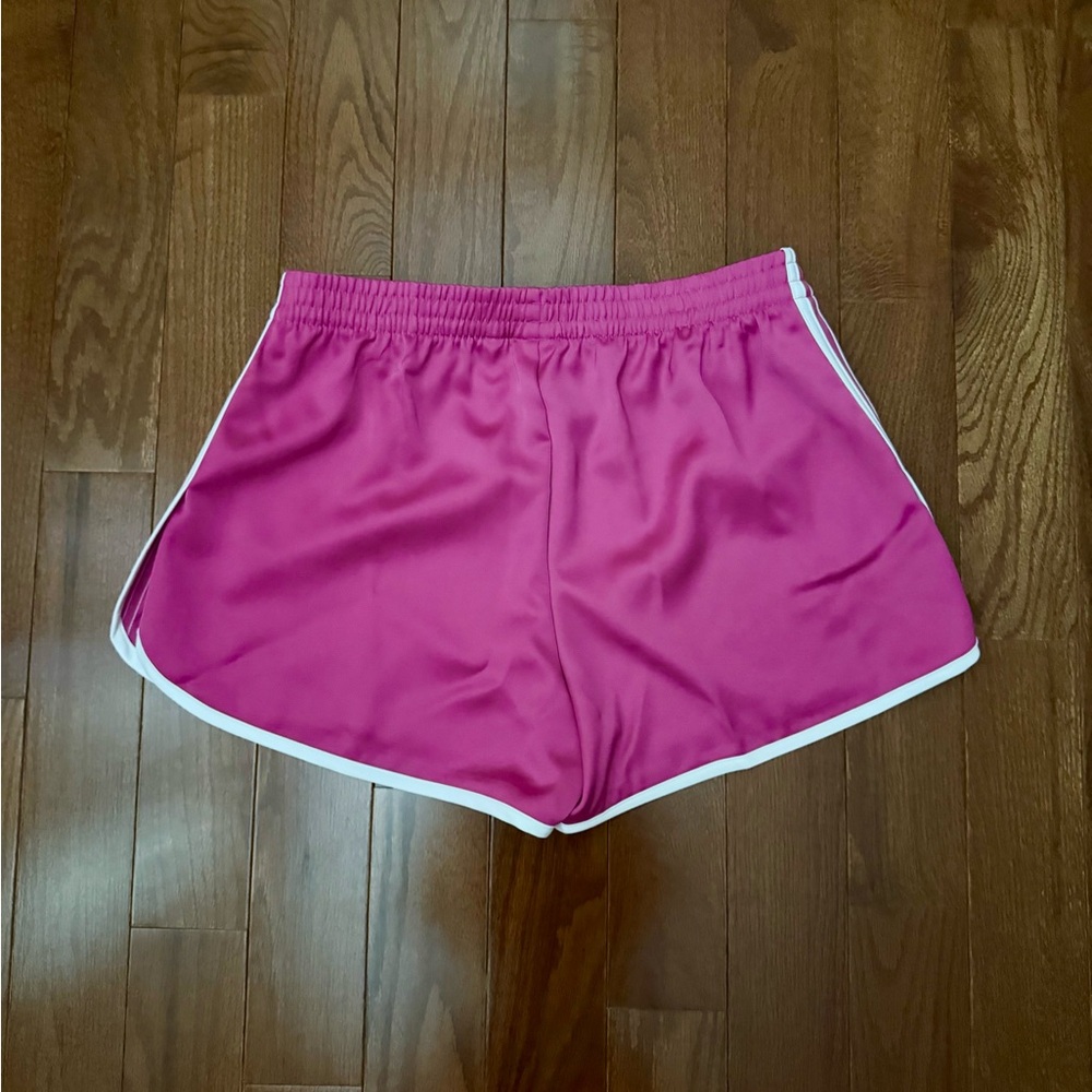 Adidas Women's Fuchsia Athletic Shorts - Picture 2 of 4